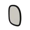 Miroir forme organique avec cadre rotin noir