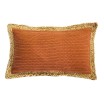 Coussin rectangulaire garni 50 x 30 cm jute naturelle et terracotta