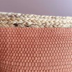 Coussin rectangulaire garni 50 x 30 cm jute naturelle et terracotta