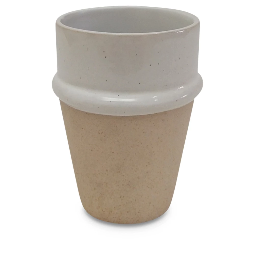 Tasse en céramique blanche avec base couleur crème, 300 ml – Pilimpikou