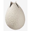 Vase Almada en grès laqué beige mat D15cm