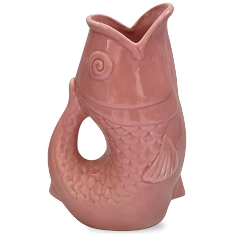 Pichet ou vase poisson rose Glouglou