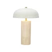 lampe living avec pied bois - fonctionne avec ampoule g9