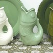 Pichet ou vase poisson Glouglou vert matcha