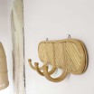 Porte-manteau mural en Bambou Naturel 3 crochets