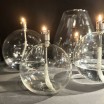 Lampes à huile boule lisse en verre