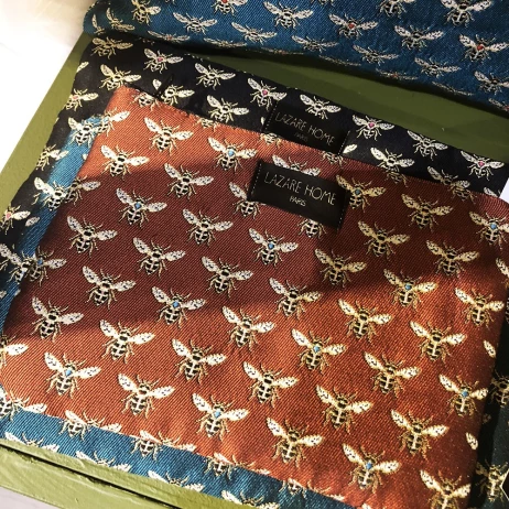 Pochette motif Abeille en tissu avec fermeture