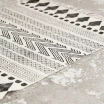 Tapis Couloir avec motif Berbère Gris / Noir en Coton et polyester