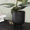 Cache-Pot pour fleur ou plantes en alu noir oxydé